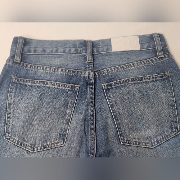 PISTOLA High Rise 27-in light knee distressing, vintage fading slim straight cut - Picture 10 of 11